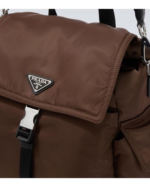 Prada Brown Explore Re-Nylon Backpack for men