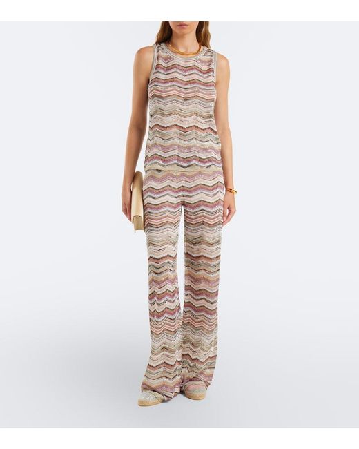 Missoni White Zigzag Sequined Espadrilles