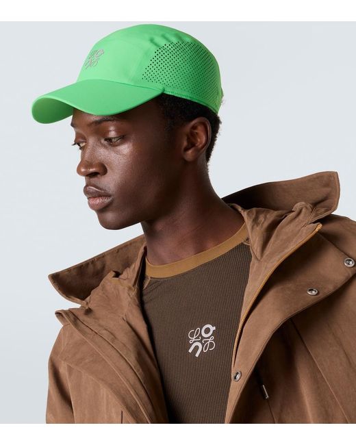 Loewe Green X On Technical Baseball Cap for men