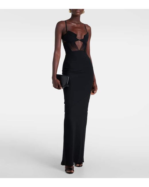 Vestido De Fiesta Con Aberturas Nensi Dojaka de color Black