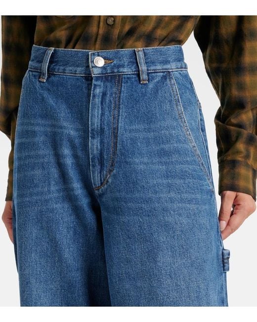 Isabel Marant Blue Solene Cargo Jeans