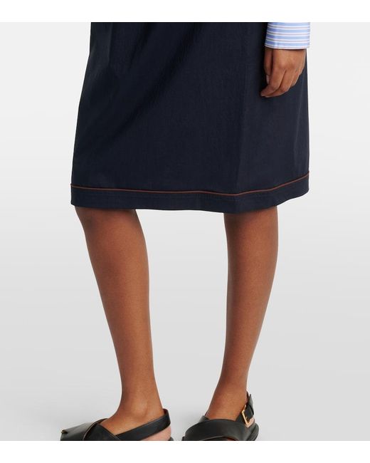 Falda Midi De Algodon Plan C de color Blue