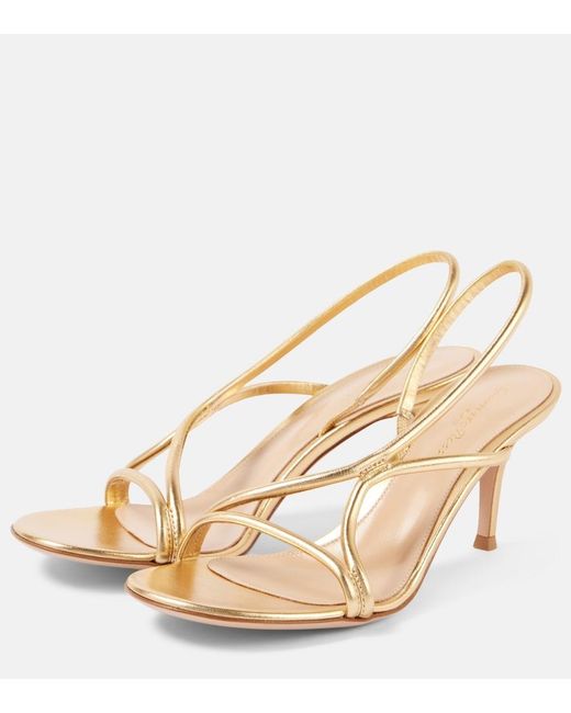 Gianvito Rossi Metallic Leather Sandals