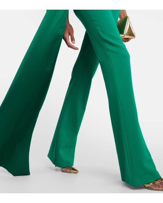 Safiyaa Green Lollian Marmont Caped Jumpsuit