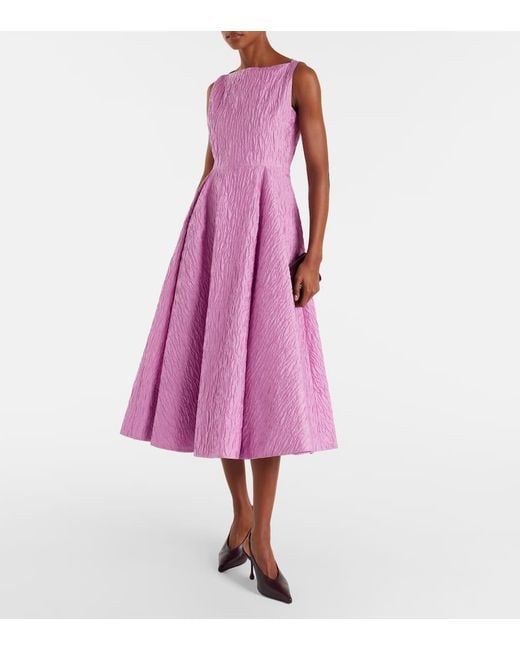 Roksanda Purple Tera Cloque Midi Dress