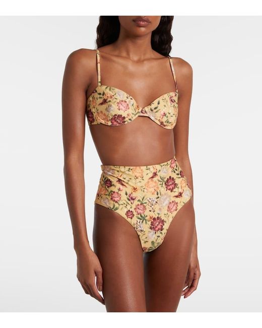 Agua Bendita White Floral Bikini Bottoms