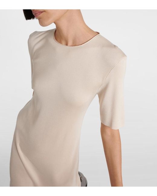 Loro Piana Natural Midikleid Lyskamm Aus Seide