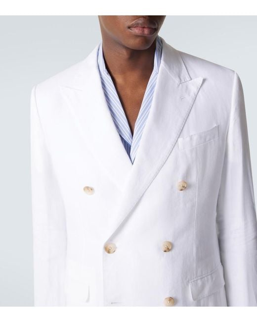 Dolce & Gabbana White Linen Blazer for men