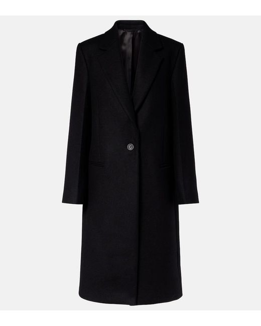 Totême Black Wool-Blend Coat