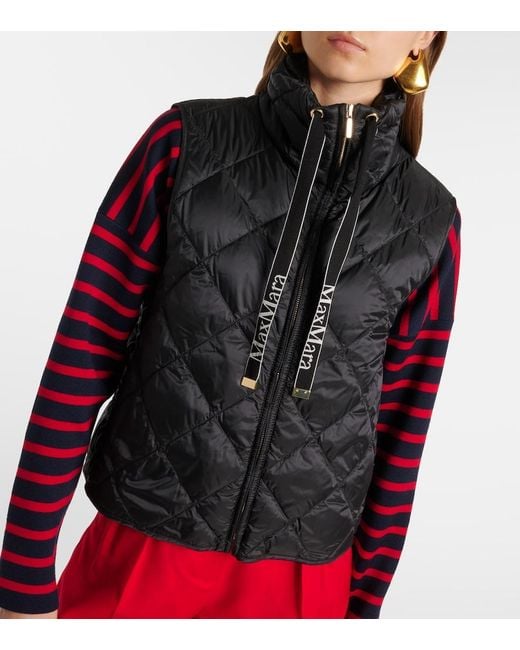 Max Mara Black The Cube Tregic Quilted Down Vest