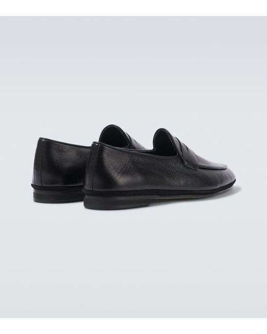 Rubinacci Loafers Aus Leder in Black für Herren