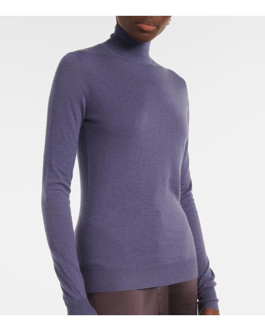 Joseph Blue Cashair Cashmere Turtleneck Sweater
