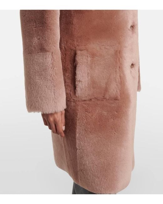 Joseph Natural Britanny Reversible Shearling And Leather Coat