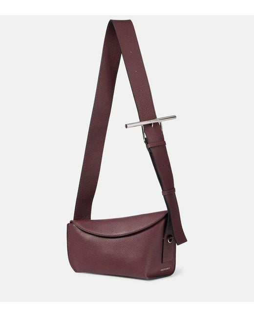 Alexander McQueen Purple T-Bar Sling Leather Crossbody Bag