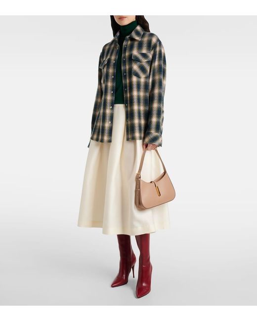 DeMellier London Natural Tokyo Leather Shoulder Bag