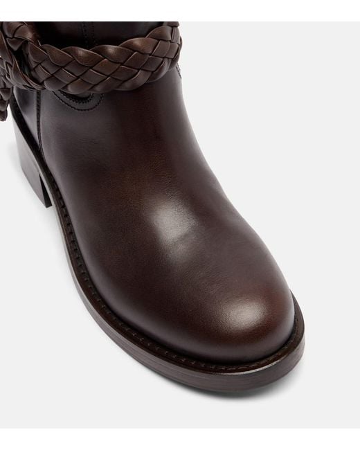 Zimmermann Black Helix 40 Leather Knee-High Boots