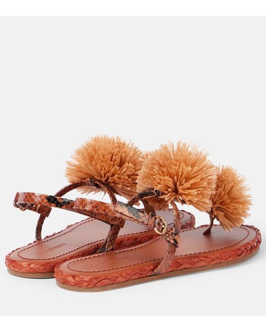 Ulla Johnson Brown Ingrid Leather-Trimmed Espadrilles