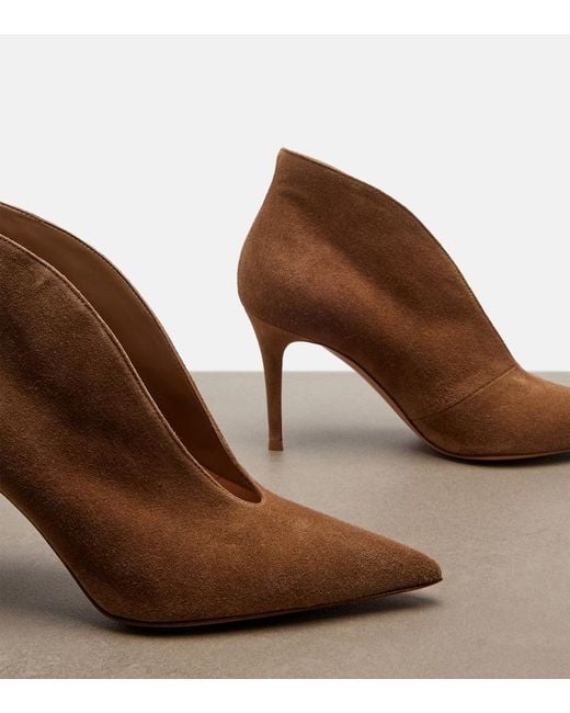 Gianvito Rossi Brown Vania Suede Pumps
