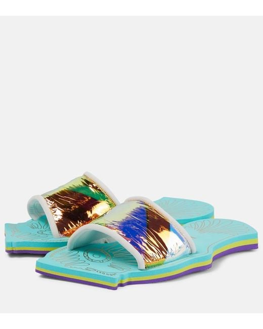 Emilio Pucci Green Iride Slides