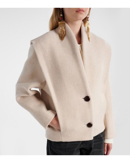 Isabel Marant Natural Dyogo Wool-Blend Jacket