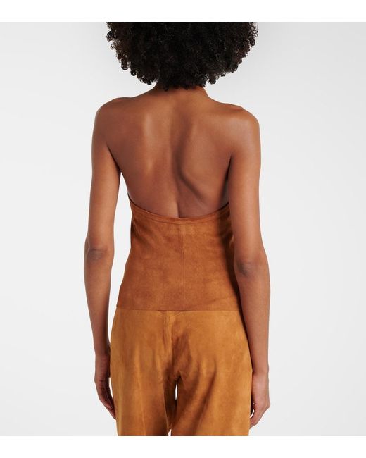Stouls Brown Cherry Suede Minidress
