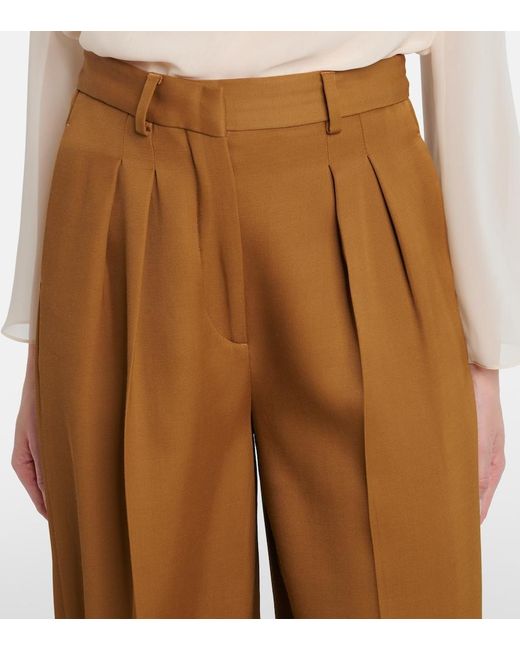 Altuzarra Brown Dash Cropped Barrel-Leg Pants