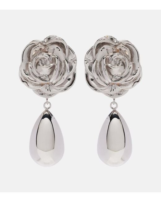 Magda Butrym Metallic Floral Drop Earrings
