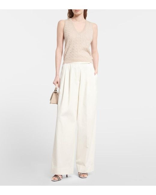 Brunello Cucinelli White Embellished Leather Sandals
