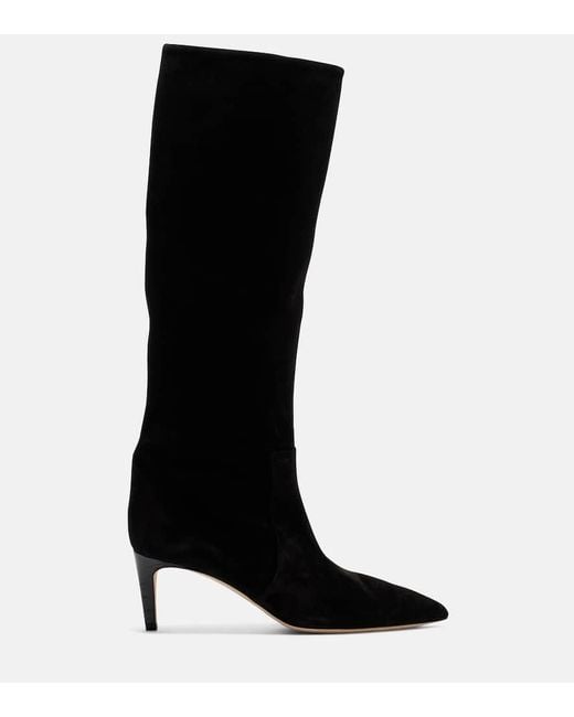 Paris Texas Black 60 Suede Knee-High Boots