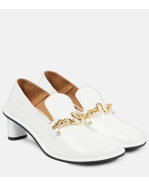 Stella McCartney White Ryder 50 Loafer Pumps