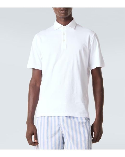 Fedeli Polohemd Zero Aus Baumwoll-Jersey in White für Herren