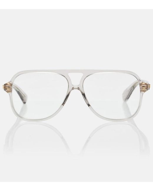 Bottega Veneta Women's Gray Slim Ribbon Aviator Glasses