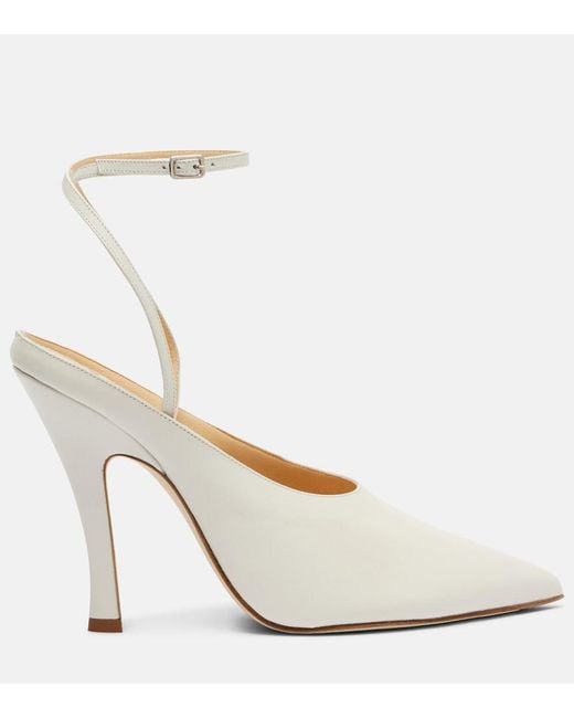 Magda Butrym White Leather Pumps