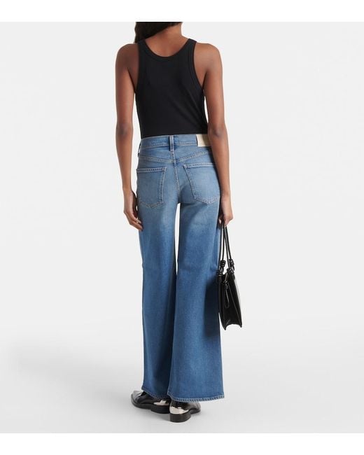 Citizens of Humanity Blue Loli Mid-Rise Wide-Leg Jeans