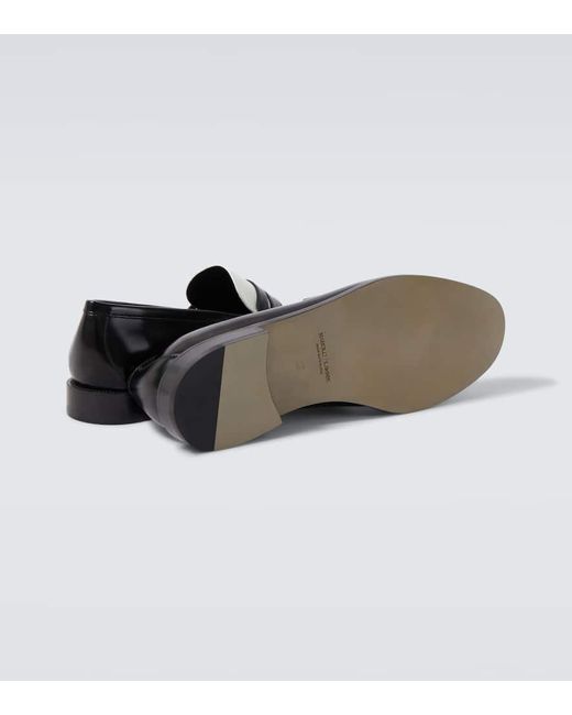 Manolo Blahnik Loafers Perry Aus Leder in Black für Herren