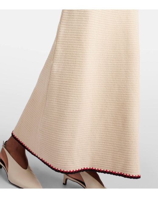 Jil Sander Natural Knit Cotton Maxi Dress
