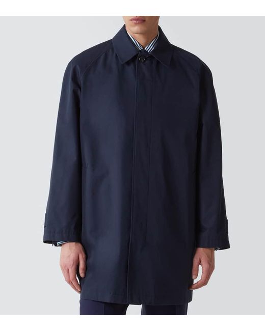 Abrigo En Sarga De Algodon Dunhill de hombre de color Blue