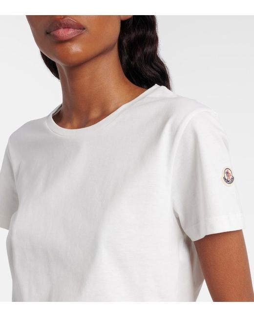 Moncler White Logo Cotton Jersey T-Shirt