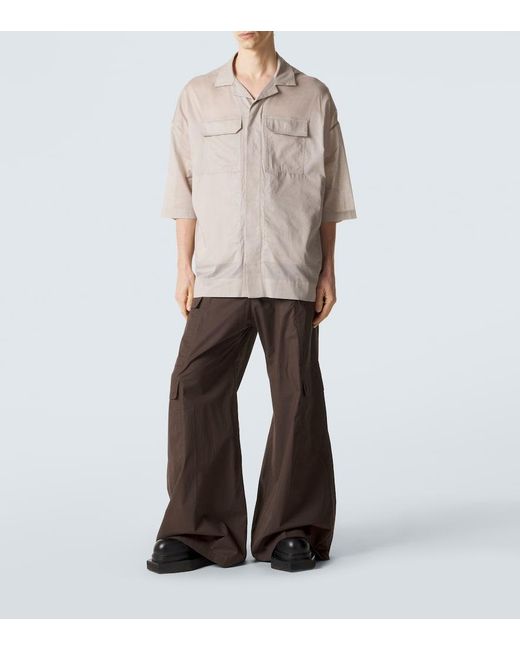 Rick Owens Natural Magnum Tommy Cotton Shirt for men