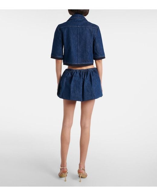 Patou Blue Cropped Denim Jacket