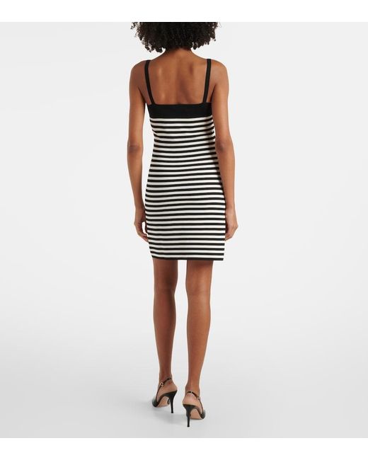 Nina Ricci Black Striped Minidress