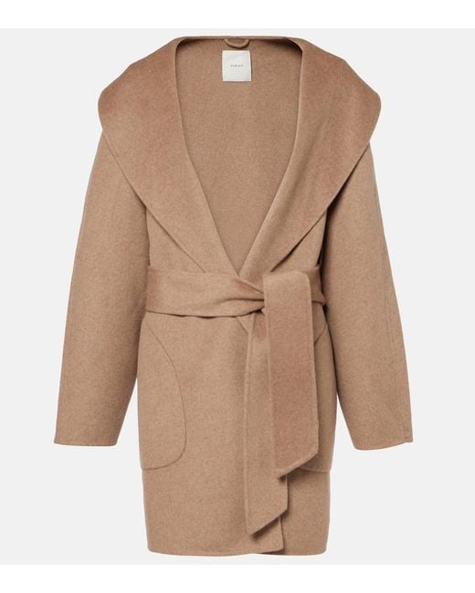 Varley Natural Edgemere Wool-Blend Wrap Coat