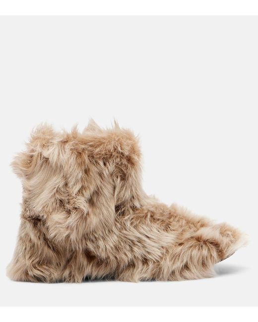 Christen Natural Big Shearling Ankle Boots