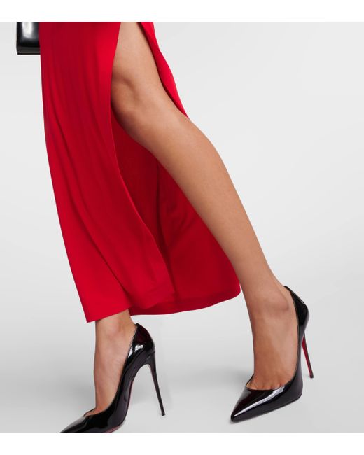 Norma Kamali Red Jersey Maxi Dress