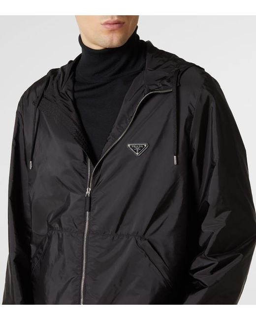 Prada Jacke Aus Re-Nylon in Black für Herren