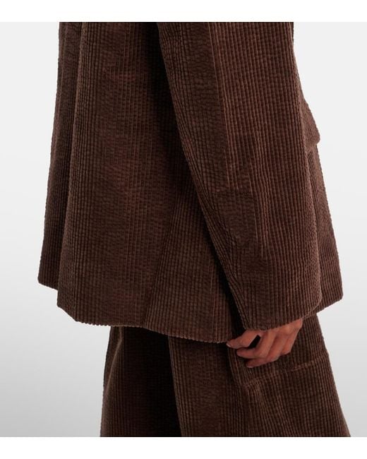 Ganni Brown Cotton Corduroy Blazer