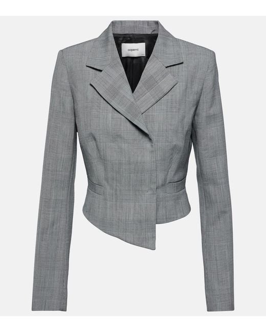 Coperni Gray Prince Of Wales Virgin Wool Blazer