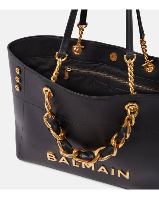 Balmain Black B-army Leather Shoulder Bag
