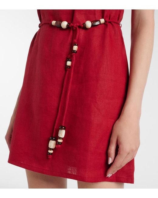 strapless open back dress Lydie Mini Dress Red
