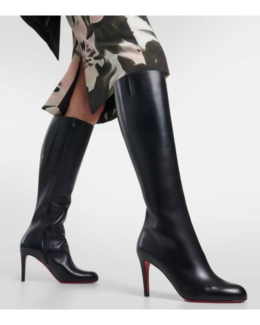 Christian Louboutin Black Stiefel Pumppie Botta Aus Leder